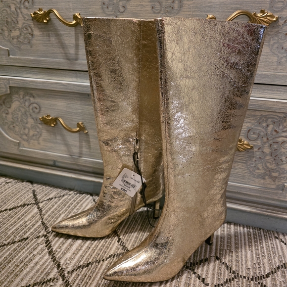 Worthington Shoes - Worthington Shimmering Gold Heeled Boots